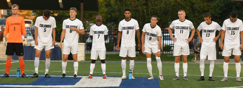 Columbia College men's soccer team starters line up